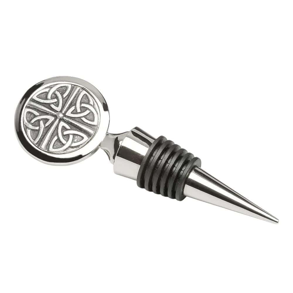 Four Trinity Wine Stopper – Celtic Design by Mullingar Pewter - Image 3