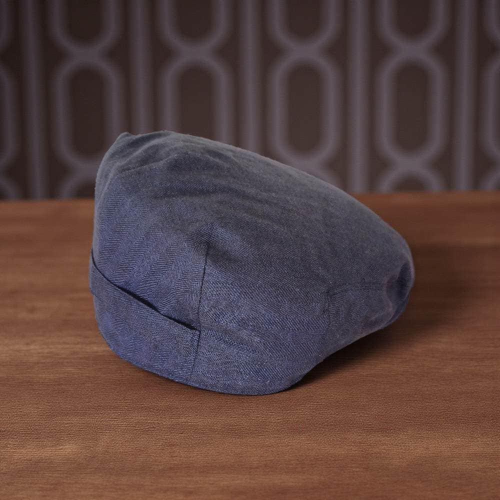 Irish Linen Cap in Blackberry – Handmade by Hatman of Ireland - Irish Caps – Heritage Style for Every Generation - Image 2