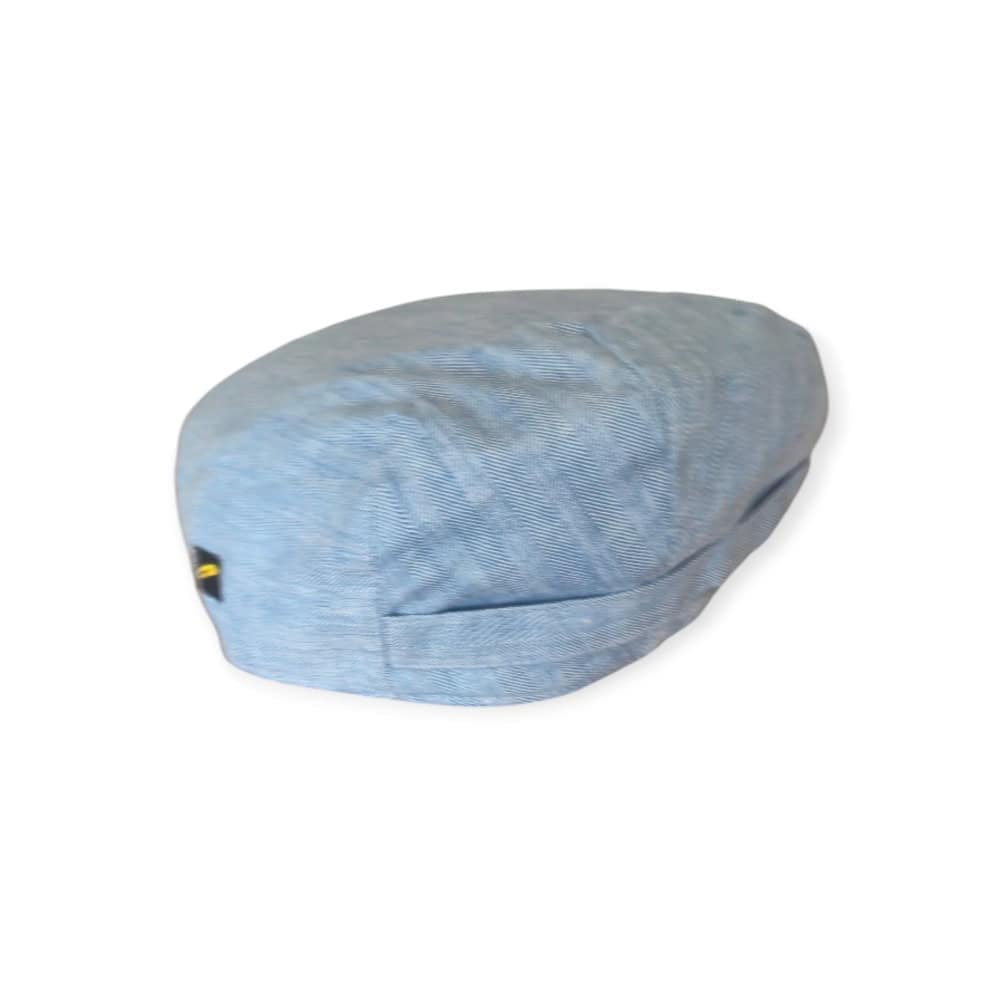 Irish Linen Cap in Powder Blue – Handmade by Hatman of Ireland - Irish Linen Caps - Image 2