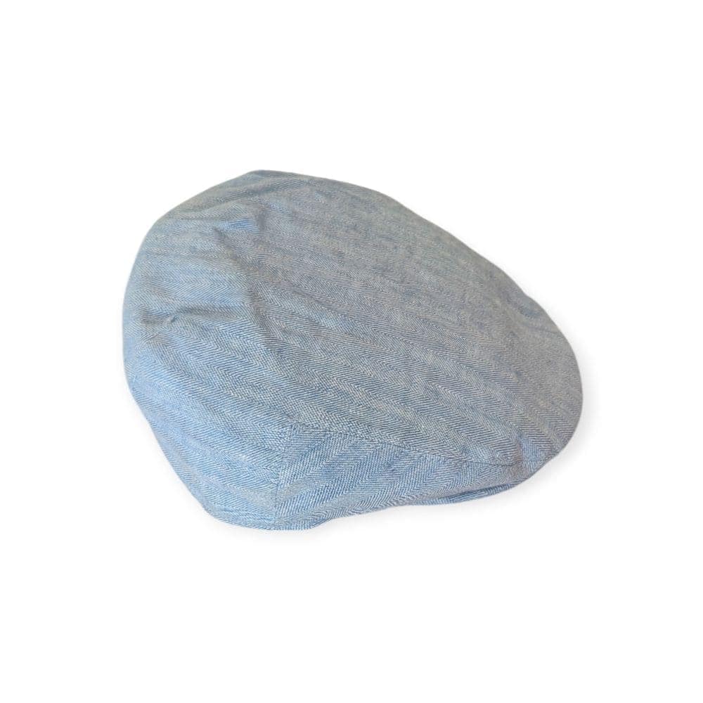 Irish Linen Cap in Powder Blue – Handmade by Hatman of Ireland - Irish Linen Caps - Image 5