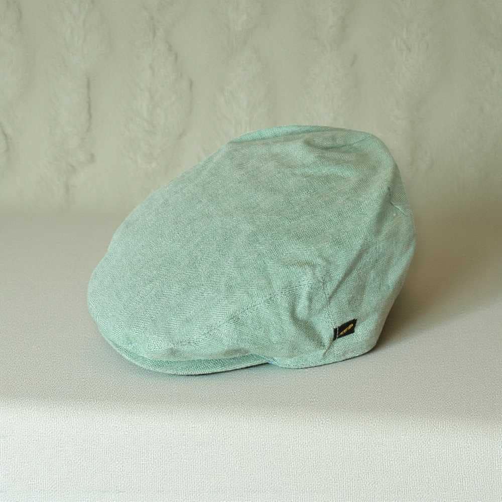Irish Linen Cap in Soft Sage – Handmade by Hatman of Ireland - Irish Linen Caps