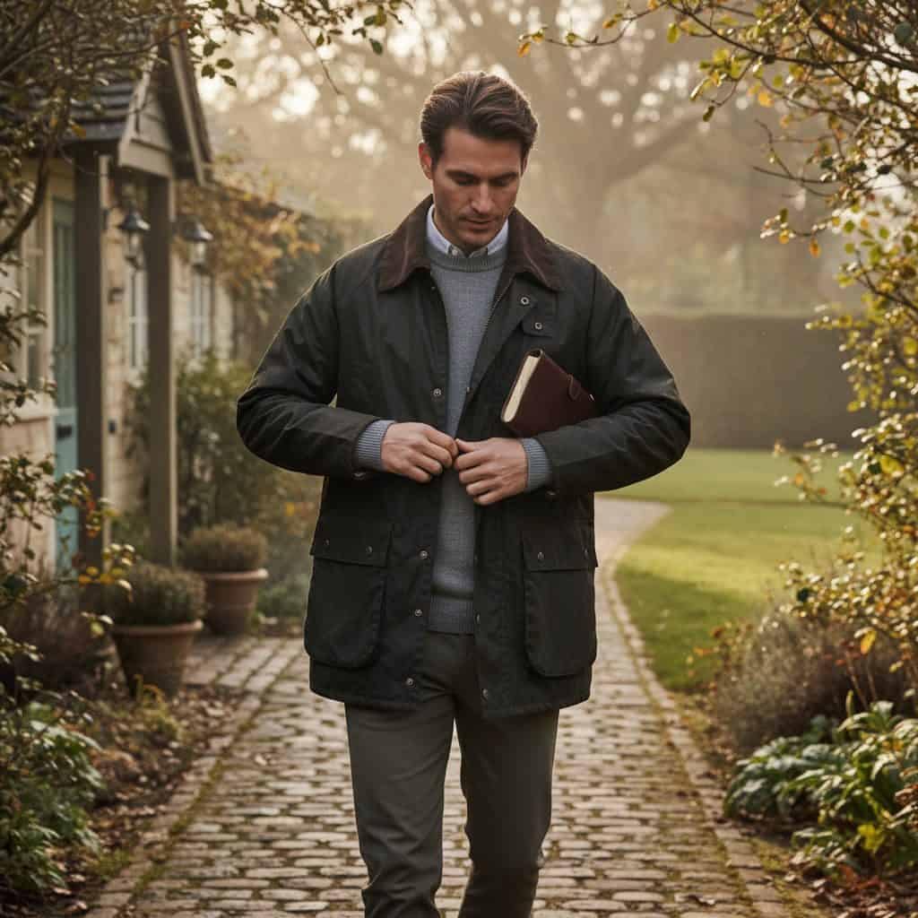 Men's Waxed Country Jacket – Green Colour - Hatman of Ireland