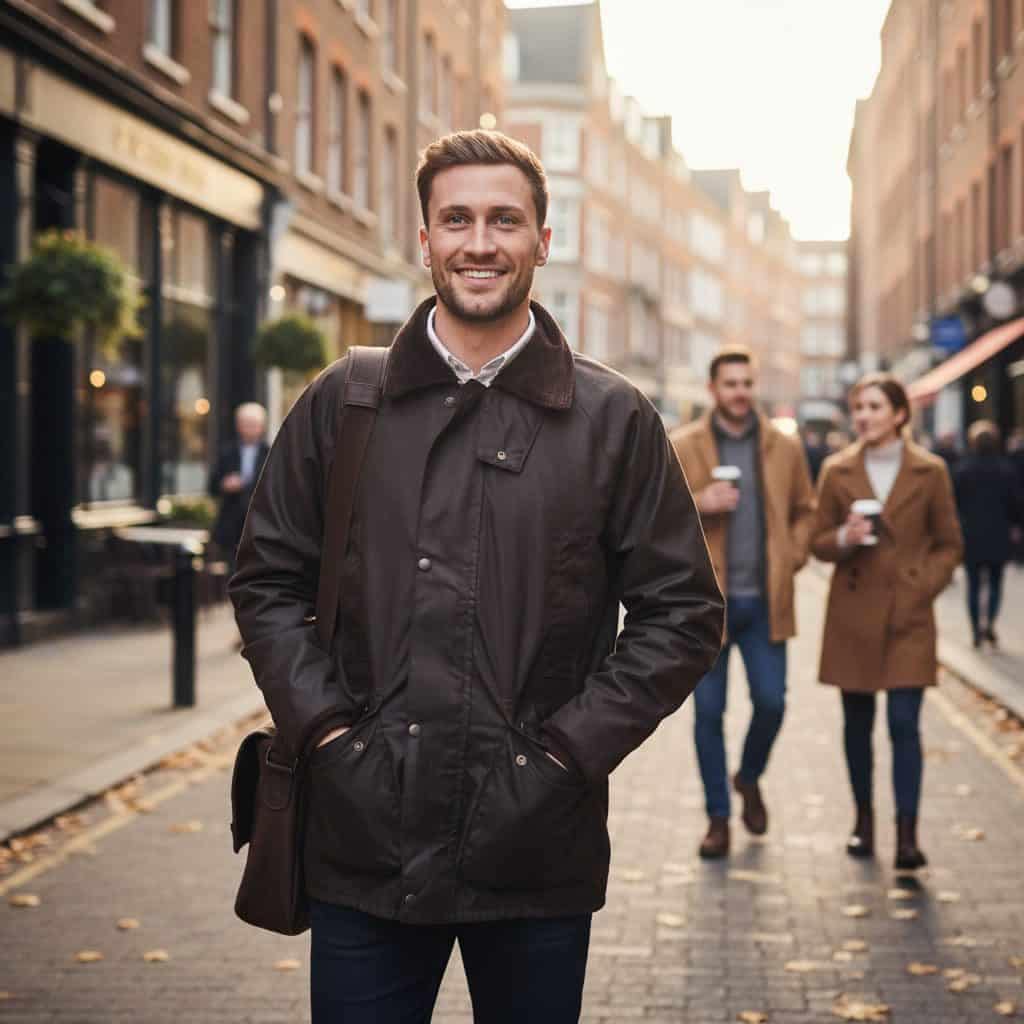 Men’s Waxed Country Jacket – Brown Colour - Hatman of Ireland