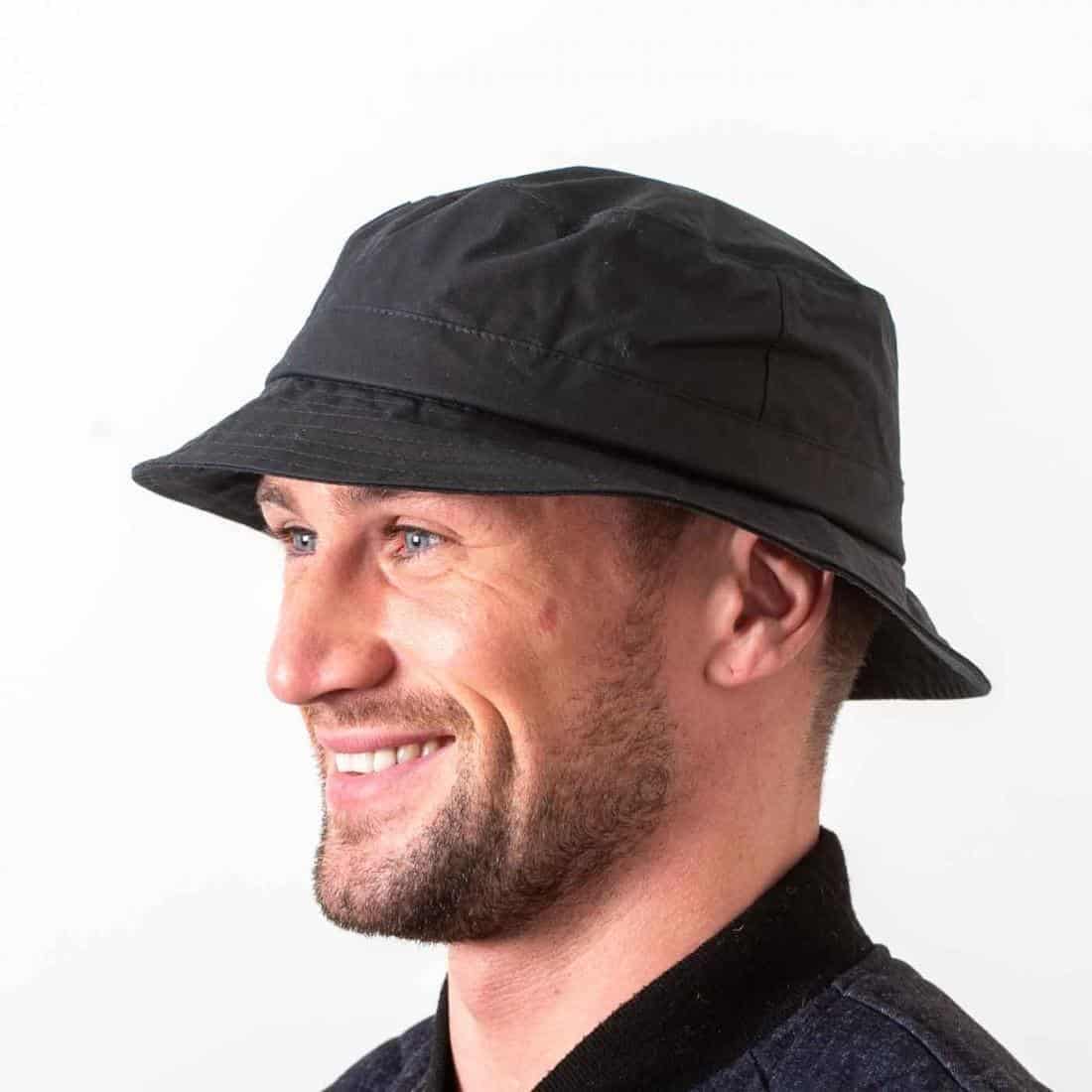 Waxed Walking Hat - Navy Blue Crushable Hat - Image 2