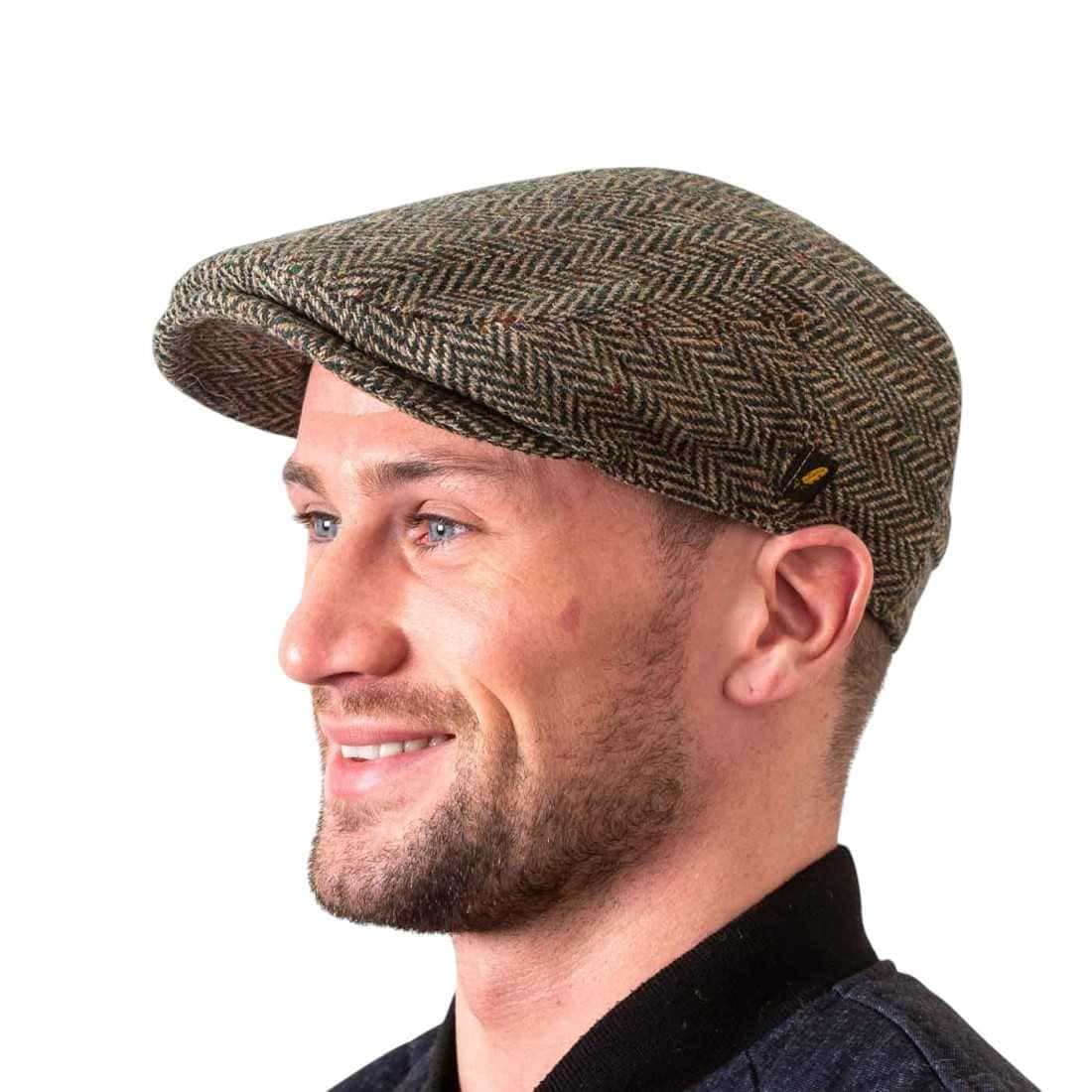 Pale Green Herringbone Donegal Tweed Dubliner Cap – Hatman