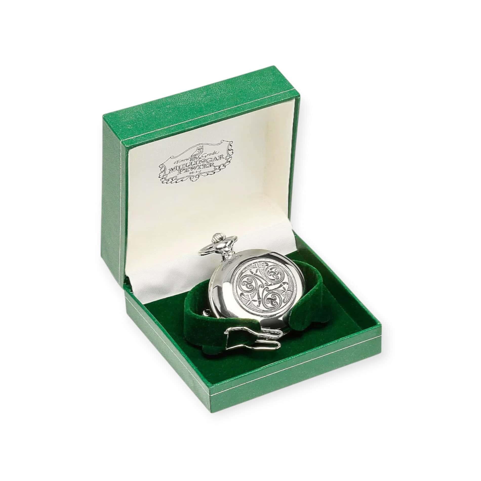 Triskele Pocket Watch – Mullingar Pewter - Battery Powered - Image 3