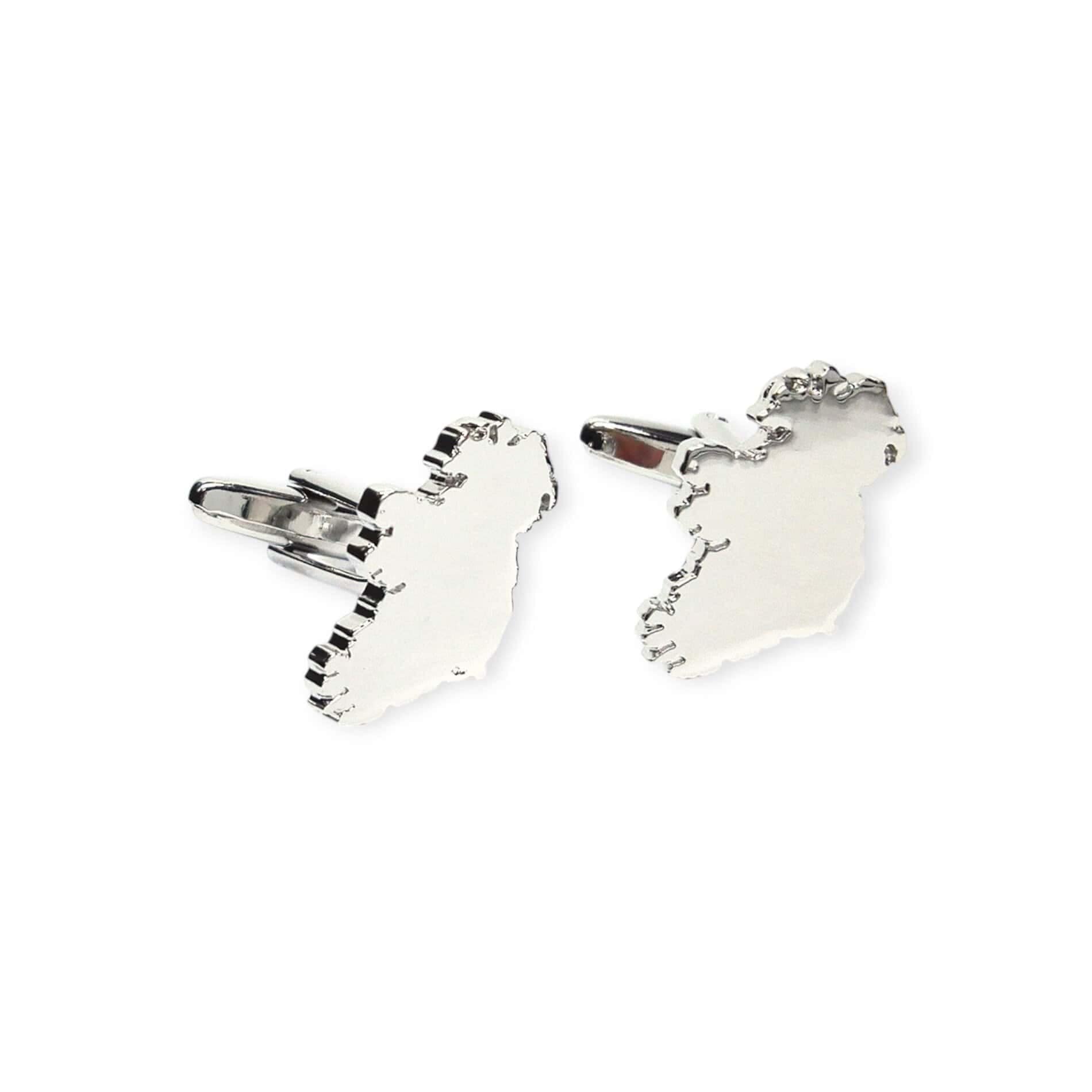 Map of Ireland Cufflinks – Silver Tone Irish Jewellery - Image 4