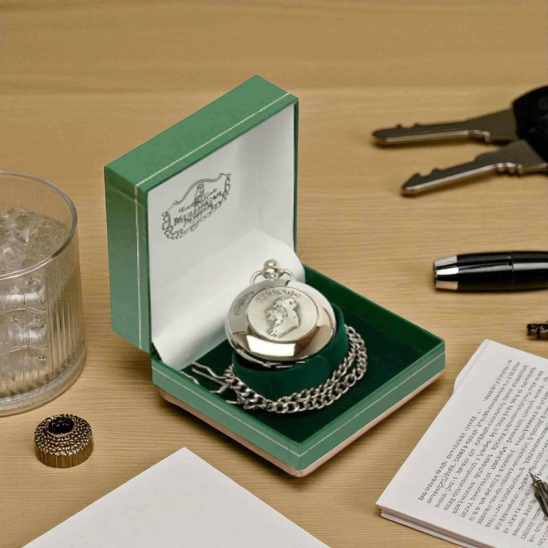 Map of Ireland Pocket Watch – Mullingar Pewter - Battery powered