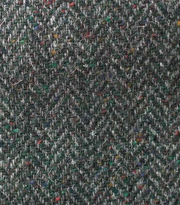 Dark Green Herringbone Donegal Tweed Traditional Flat Cap - Image 2