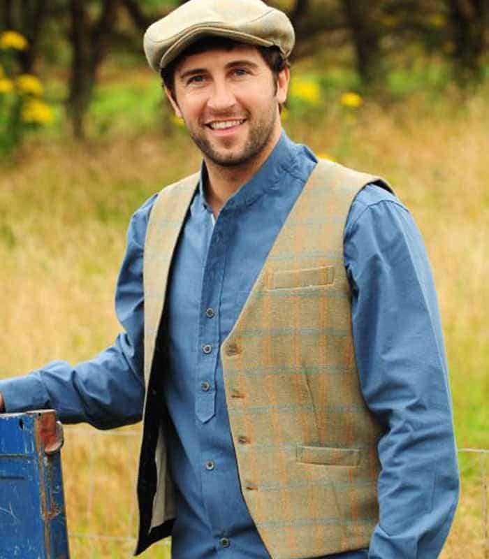 Irish Tweed Vest Waistcoat - Cork Tweed Check - Image 2