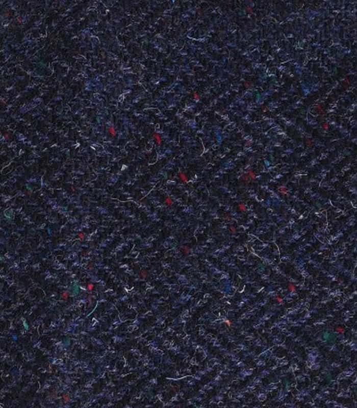 Navy Blue Herringbone Gatsby Newsboy Cap – Donegal Tweed - Image 3