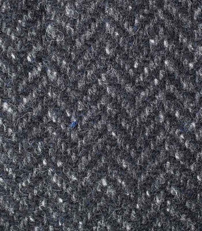 Dark Charcoal Herringbone - Donegal Tweed Cap with Large Peak - Image 2