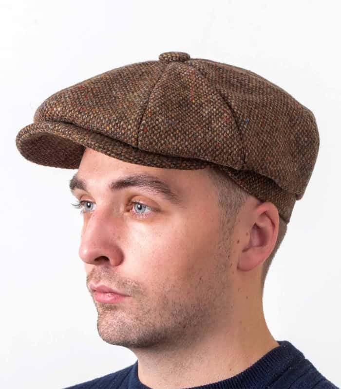 Scholar Newsboy Cap – Brown Kerry Tweed