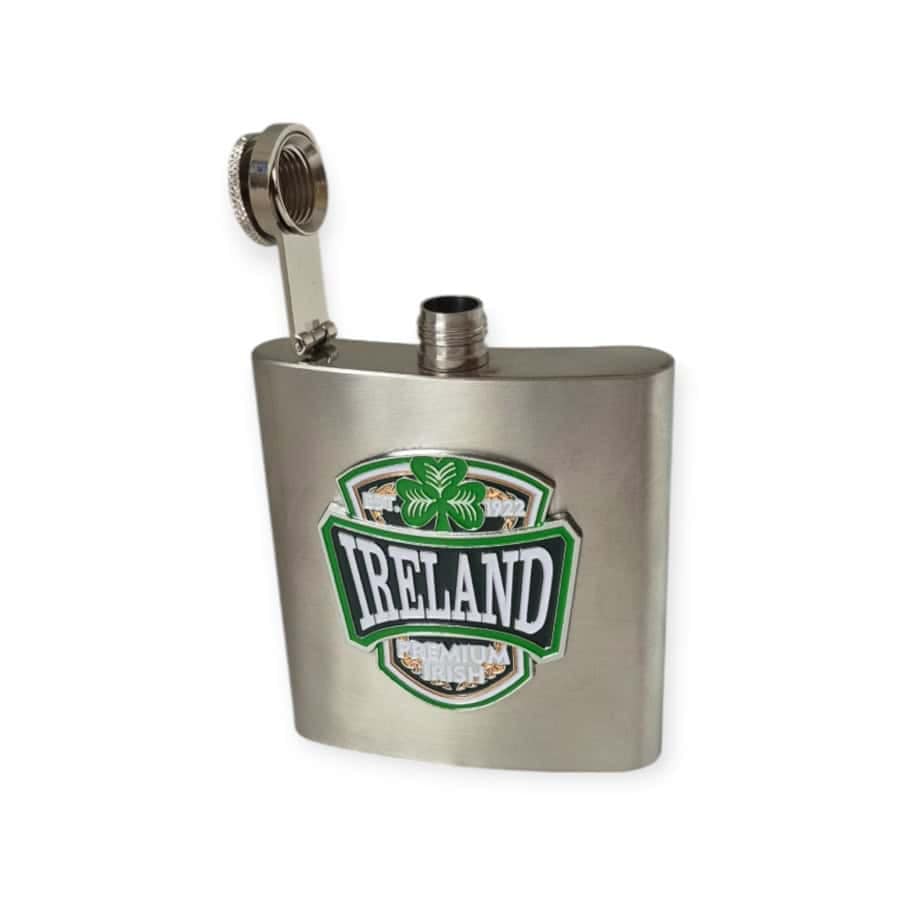 Shamrock Hip Flask – Stainless Steel Irish Design - Image 5