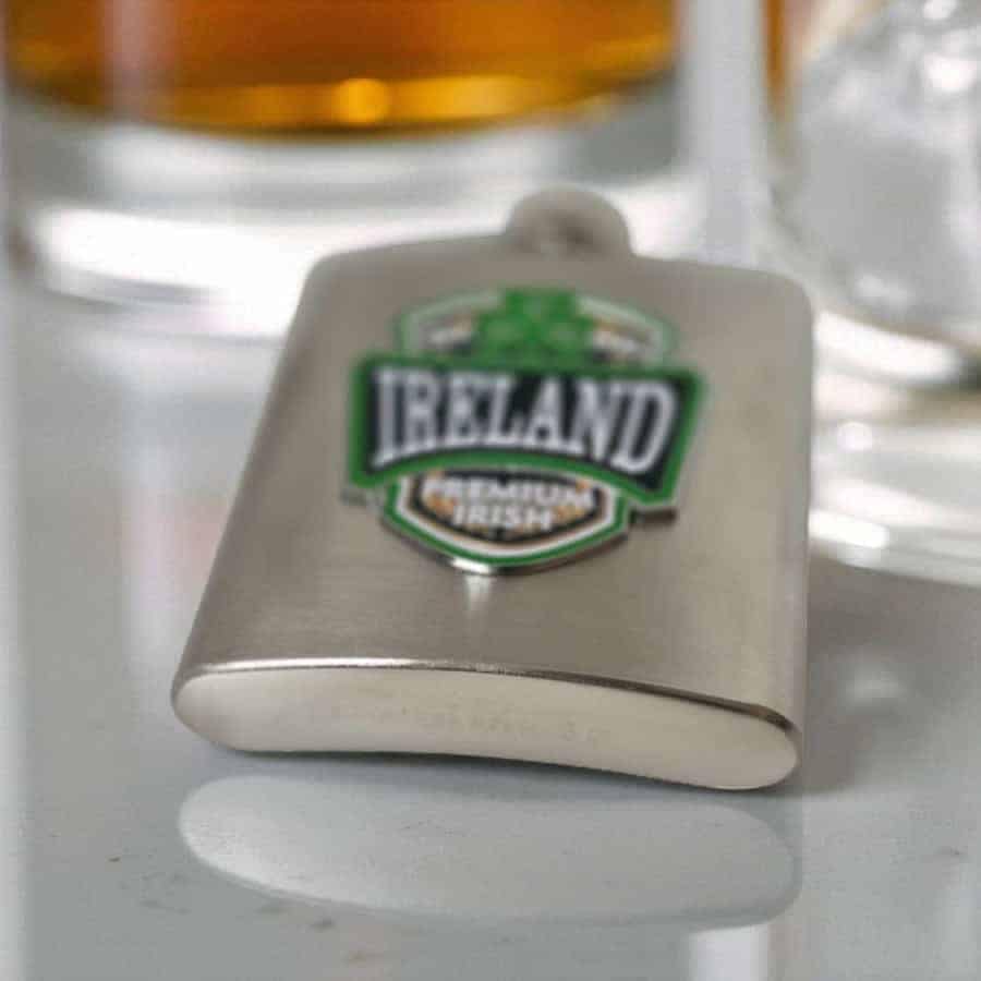 Shamrock Hip Flask – Stainless Steel Irish Design - Image 4